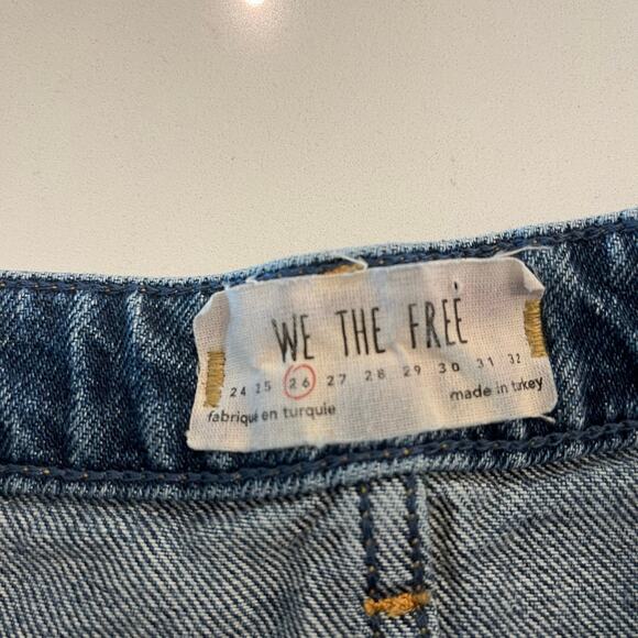 Free People We The Free Denim A-Line Mini Skirt in‎ Dark Denim Size 26 - Picture 5 of 8